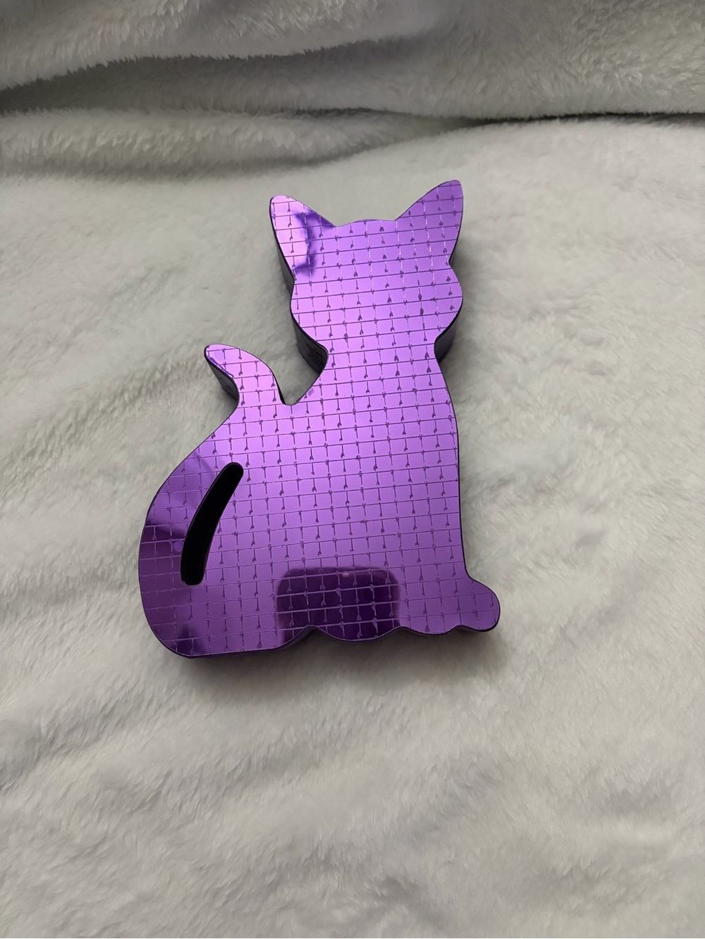 Kohl’s Purple Mirrored Cat Decor Figurine Halloween Shelf Decor